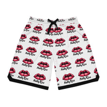 Load image into Gallery viewer, Trendy Basketball Rib Shorts with Lip Print | Natty Kiss Design
